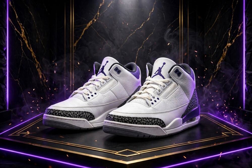 Size 14 - Jordan 3 Retro Dark Iris CT8532-105 White Purple Elephant 2022